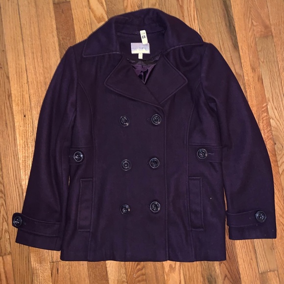 Fashion Bug | Jackets & Coats | Deep Purple Pea Coat | Poshmark